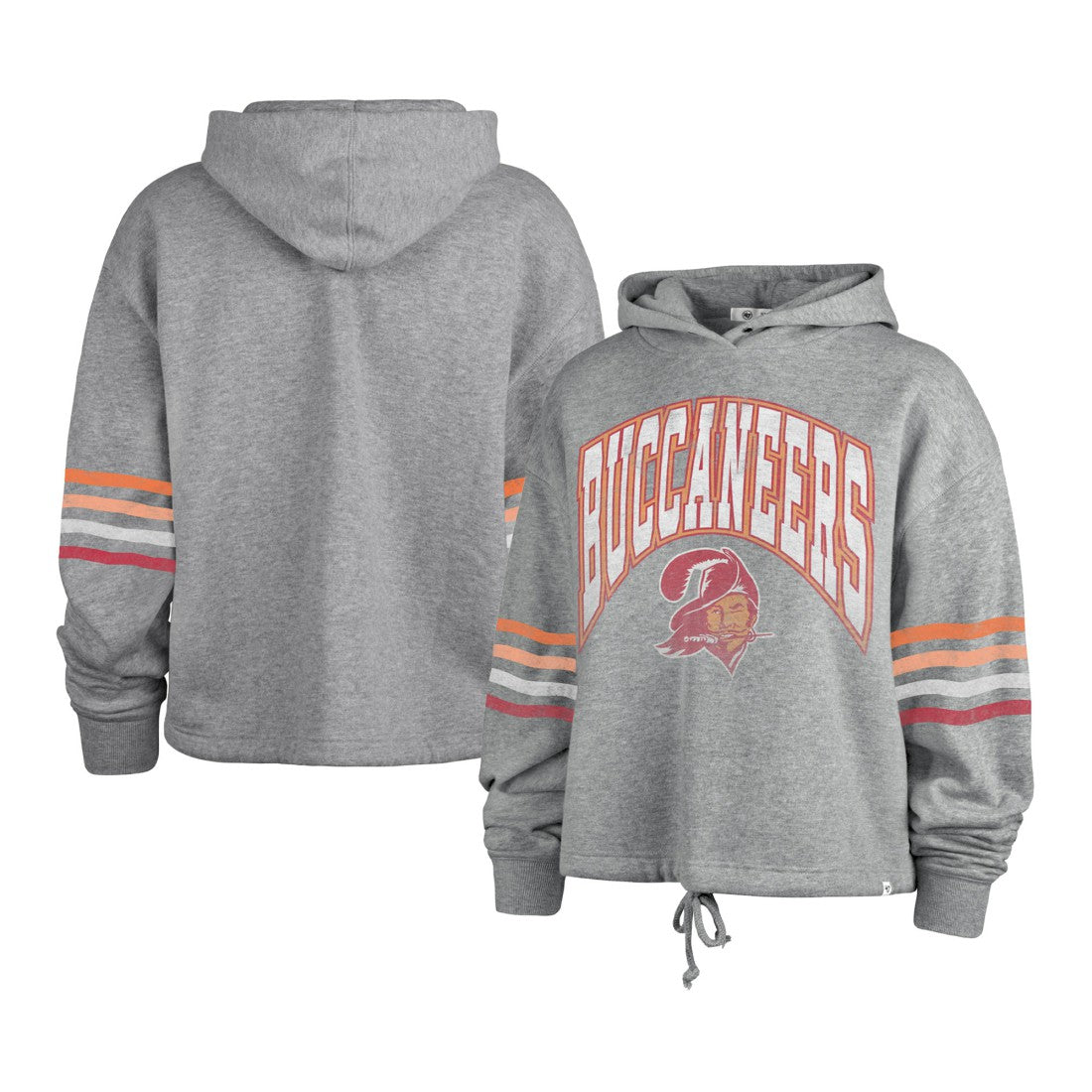 Tampa Bay Buccaneers '47 Women's Upland Bennett Pullover Hoodie Heather Gray | 47 brand