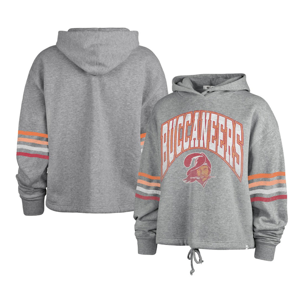 Tampa Bay Buccaneers '47 Women's Upland Bennett Pullover Hoodie Heather Gray | 47 brand