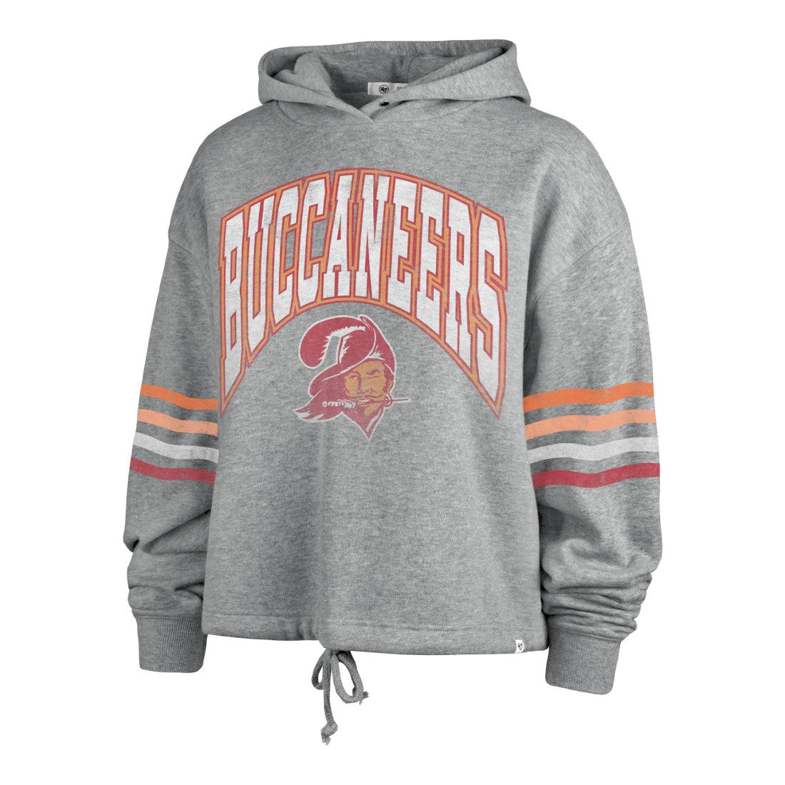 Tampa Bay Buccaneers '47 Women's Upland Bennett Pullover Hoodie Heather Gray | 47 brand
