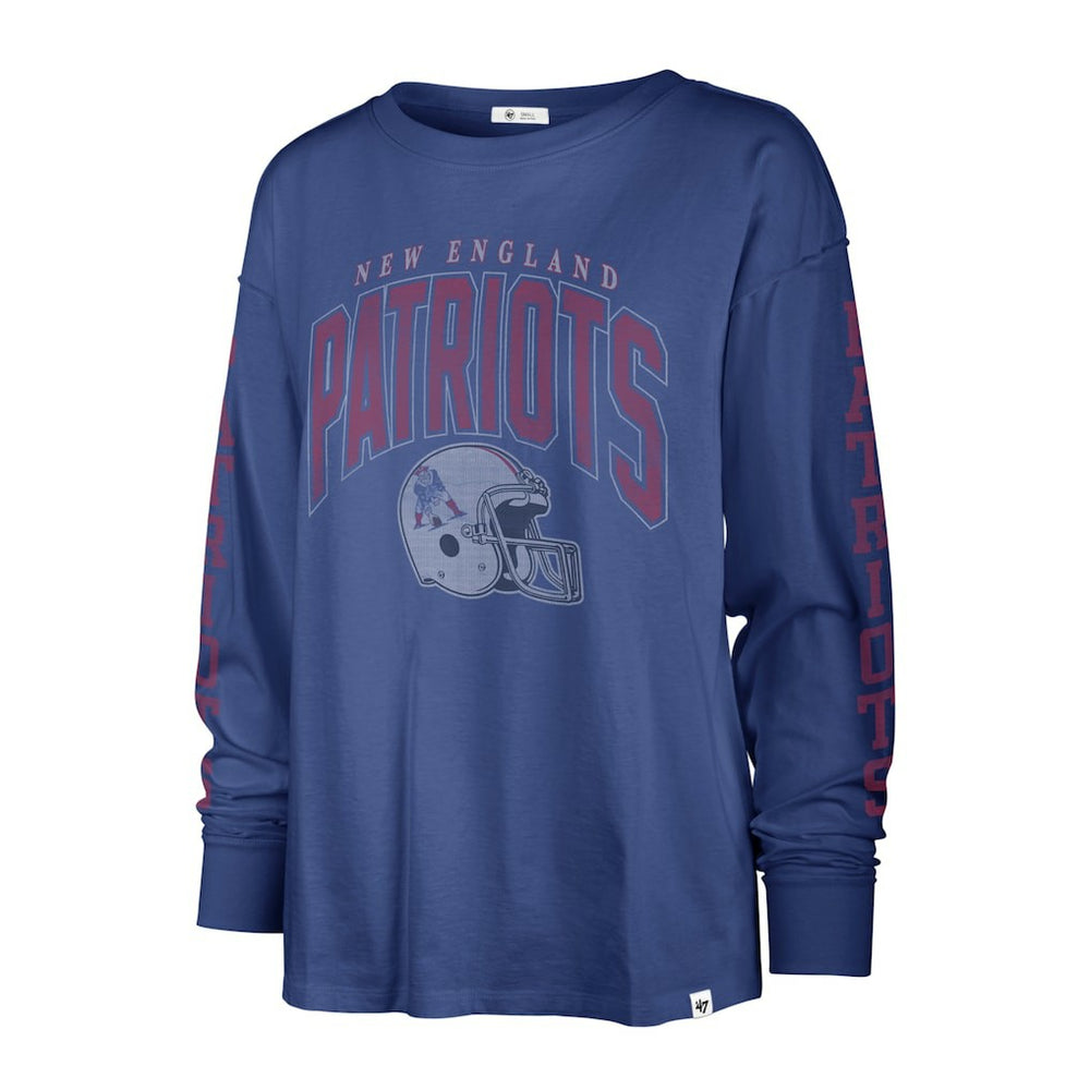 New England Patriots '47 Women's Tom Cat Lightweight Long Sleeve T-Shirt Royal | 47 brand