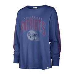 New England Patriots '47 Women's Tom Cat Lightweight Long Sleeve T-Shirt Royal | 47 brand