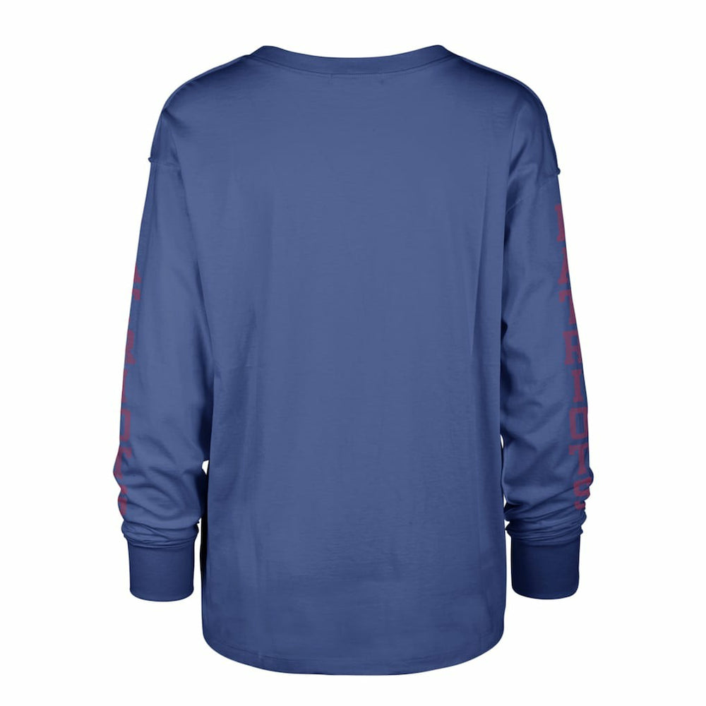 New England Patriots '47 Women's Tom Cat Lightweight Long Sleeve T-Shirt Royal | 47 brand