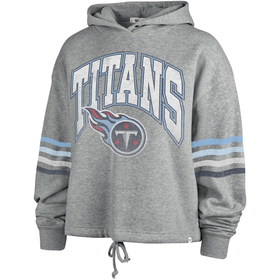 Tennessee Titans '47 Women's Upland Bennett Pullover Hoodie Heather Gray | 47 brand