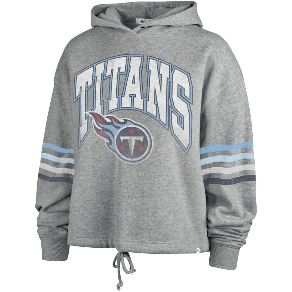 Tennessee Titans '47 Women's Upland Bennett Pullover Hoodie Heather Gray | 47 brand