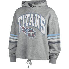 Tennessee Titans '47 Women's Upland Bennett Pullover Hoodie Heather Gray | 47 brand