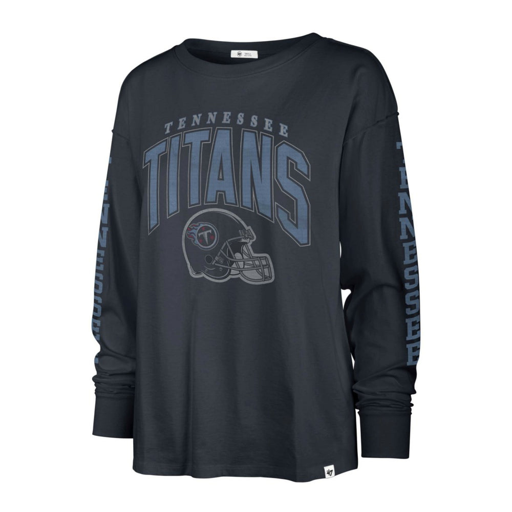 Tennessee Titans '47 Women's Tom Cat Lightweight Long Sleeve T-Shirt Navy | 47 brand