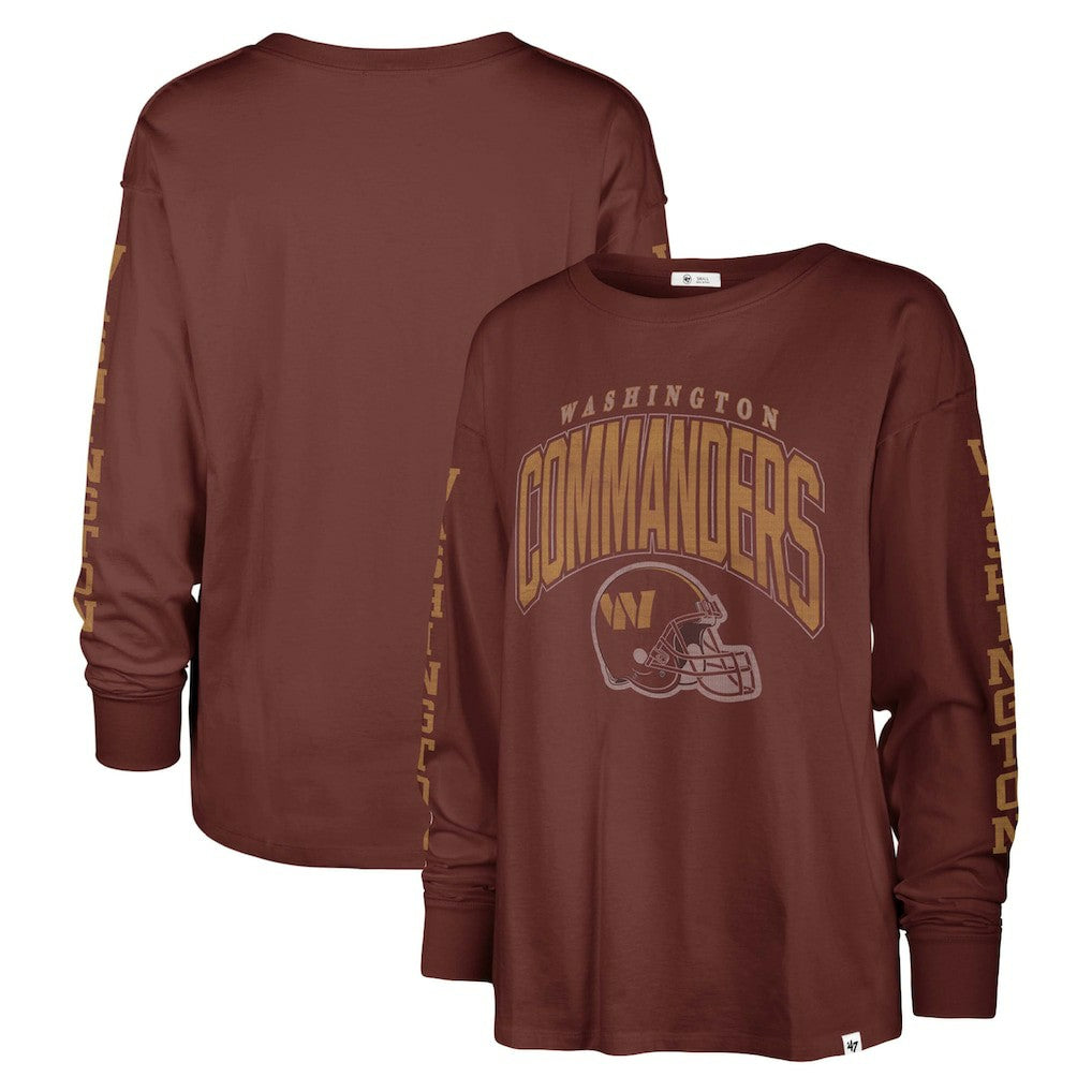 Washington Commanders '47 Women's Tom Cat Lightweight Long Sleeve T-Shirt Burgundy | 47 brand