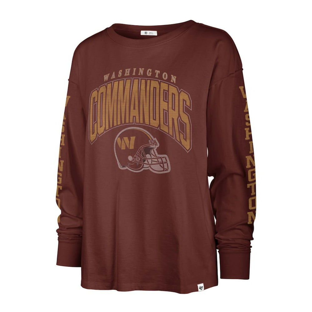 Washington Commanders '47 Women's Tom Cat Lightweight Long Sleeve T-Shirt Burgundy | 47 brand