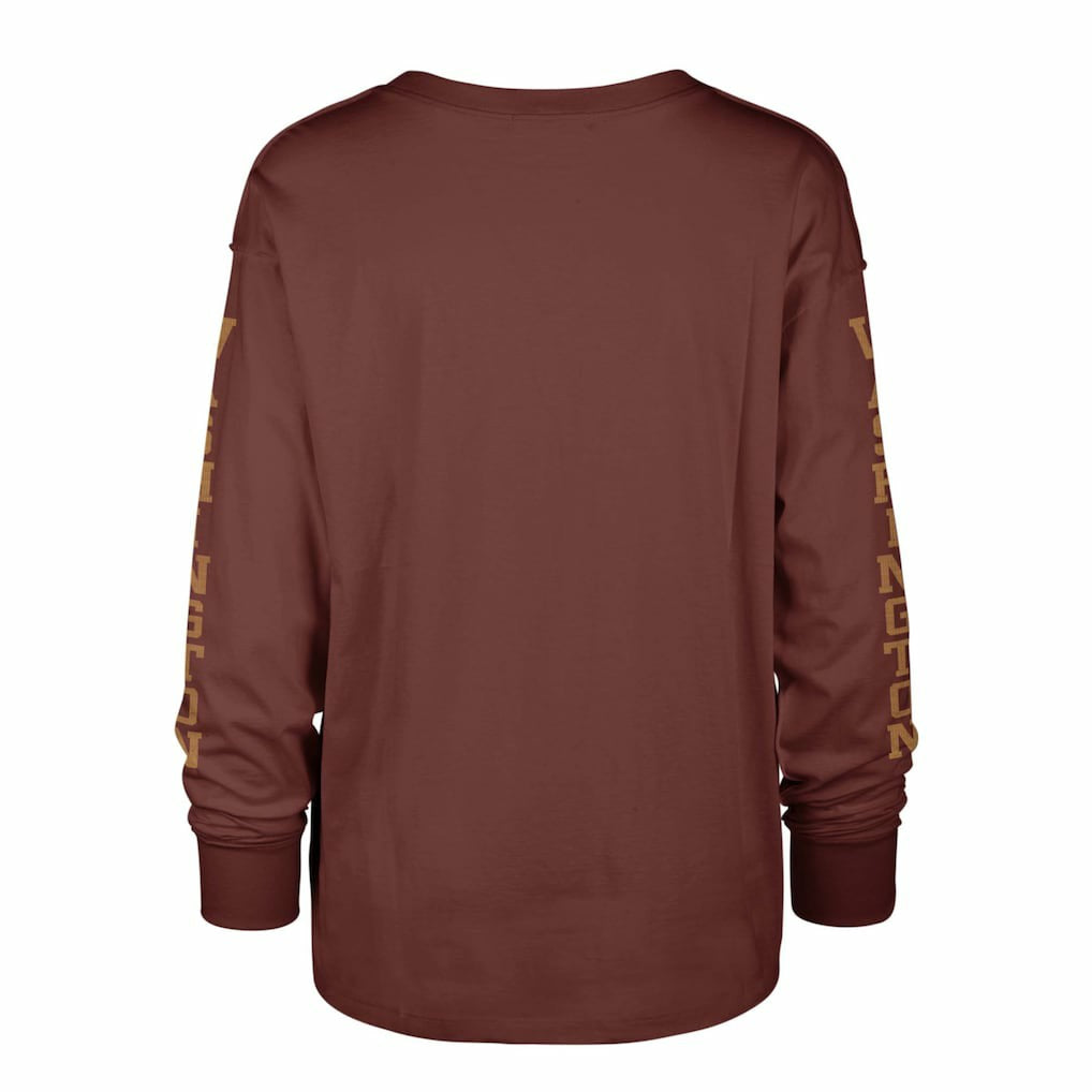 Washington Commanders '47 Women's Tom Cat Lightweight Long Sleeve T-Shirt Burgundy | 47 brand