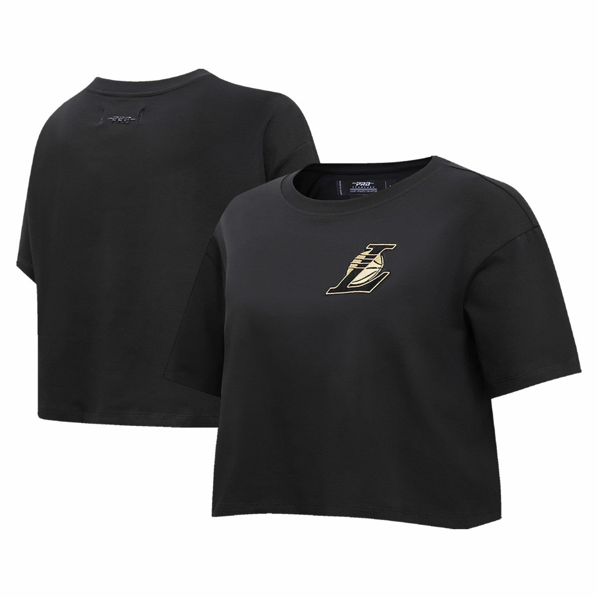Los Angeles Lakers Pro Standard Women's Holiday Glam Boxy T-Shirt Black - NBA