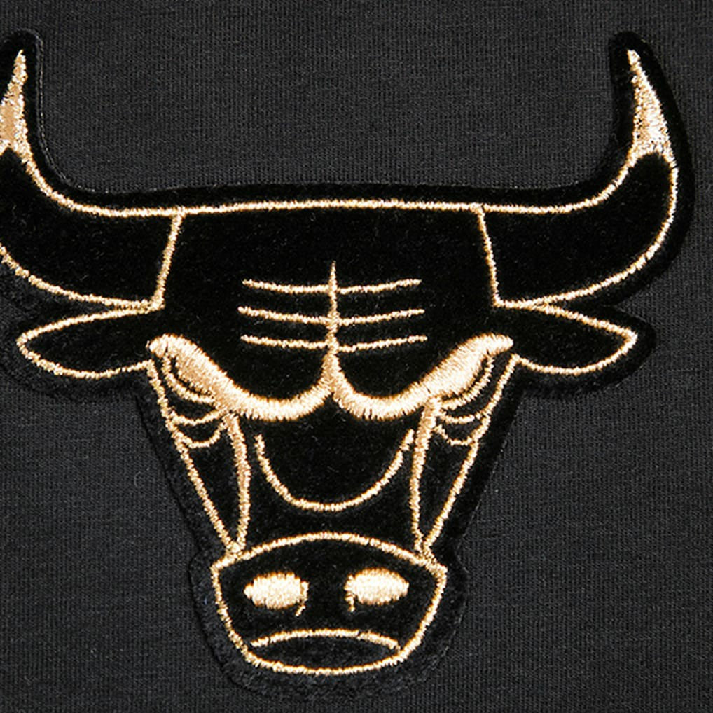 Chicago Bulls Pro Standard Women's Holiday Glam Boxy T-Shirt Black - NBA