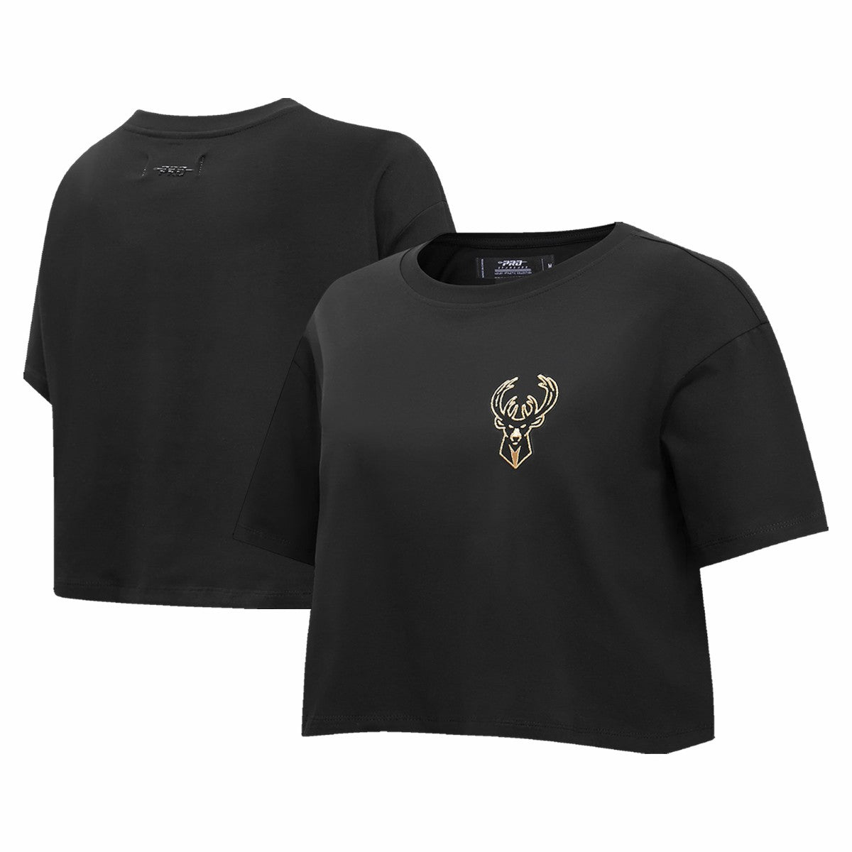 Milwaukee Bucks Pro Standard Women's Holiday Glam Boxy T-Shirt Black - NBA