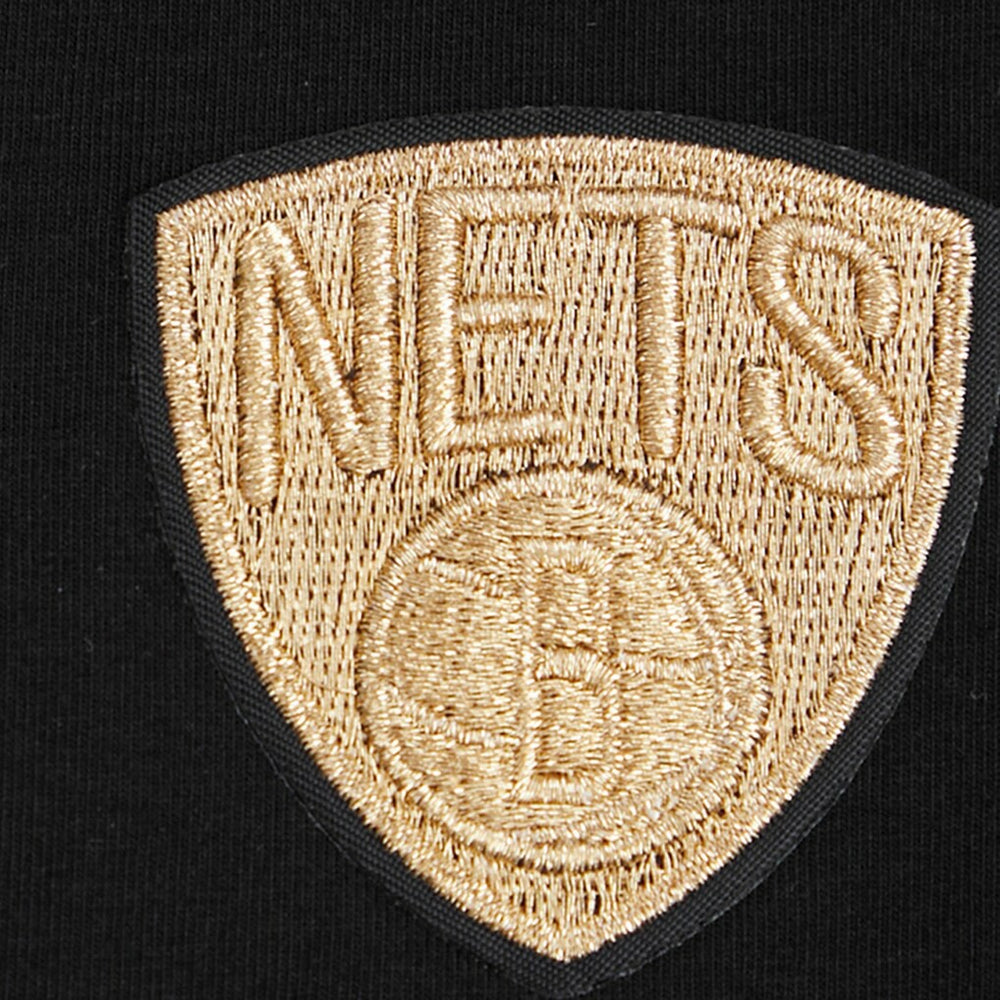 Brooklyn Nets Pro Standard Women's Holiday Glam Boxy T-Shirt Black - NBA