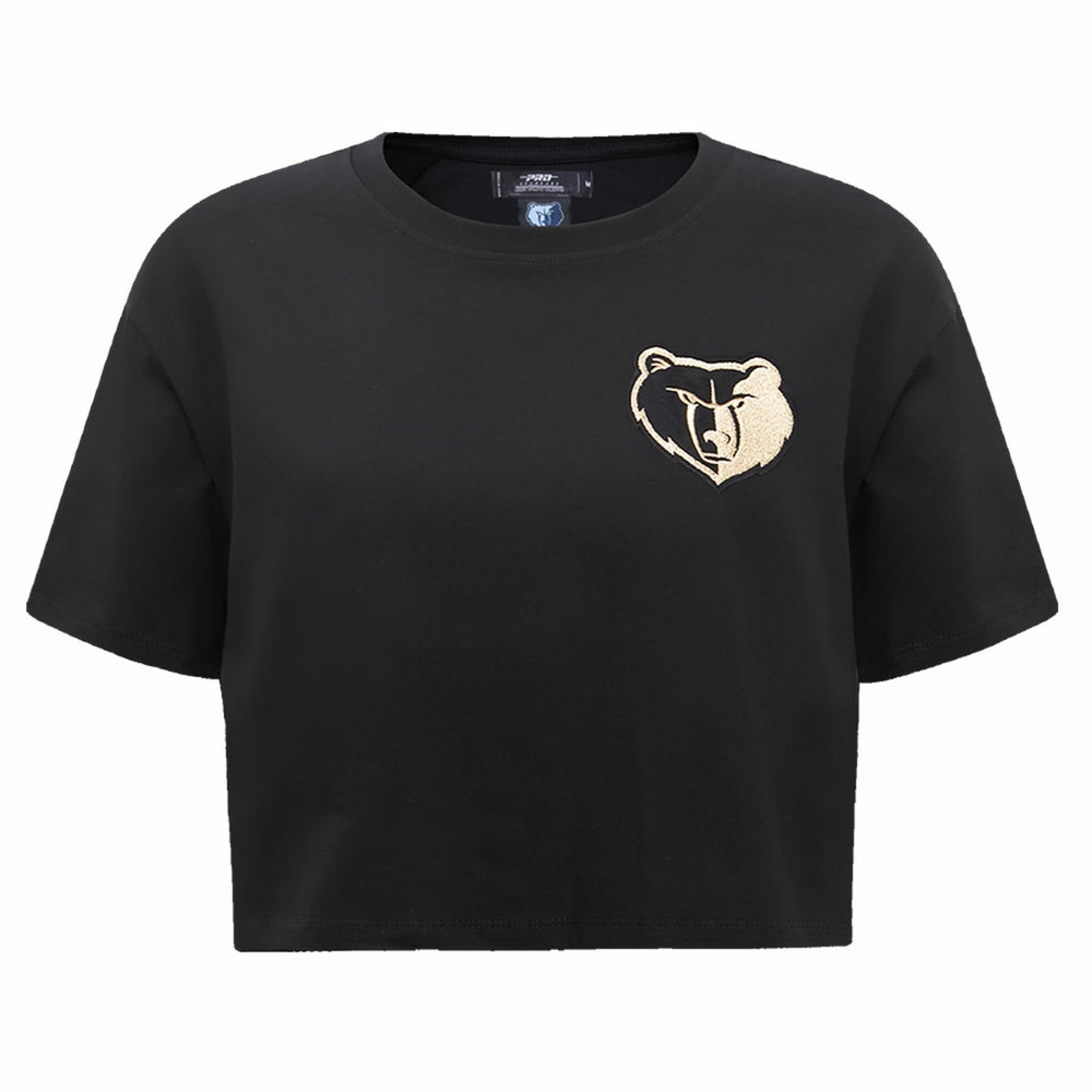 Memphis Grizzlies Pro Standard Women's Holiday Glam Boxy T-Shirt Black - NBA
