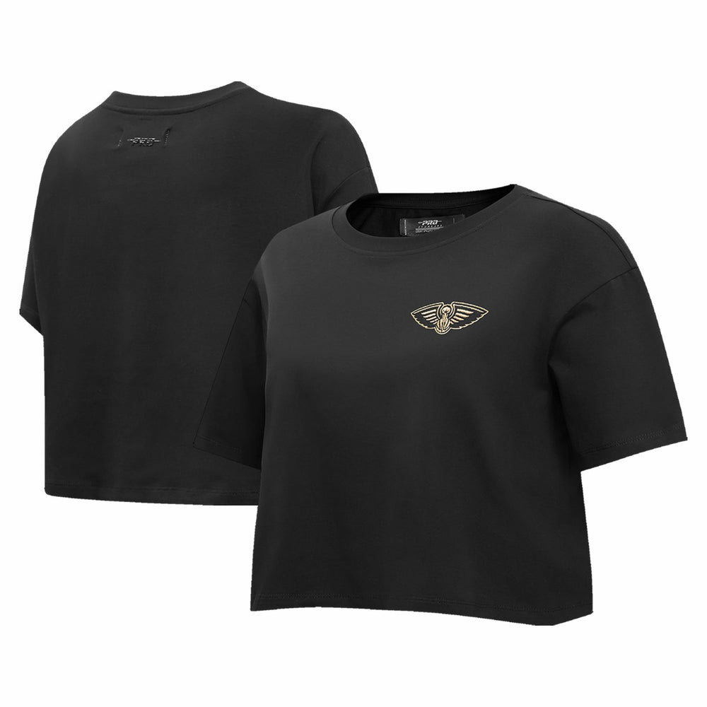 New Orleans Pelicans Pro Standard Women's Holiday Glam Boxy T-Shirt Black - NBA