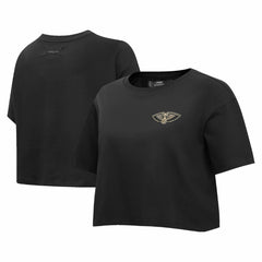New Orleans Pelicans Pro Standard Women's Holiday Glam Boxy T-Shirt Black - NBA