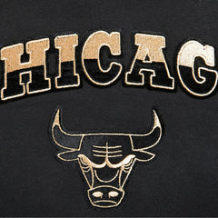 Chicago Bulls Pro Standard Women's Glam Cropped Pullover Sweatshirt - Black - NBA