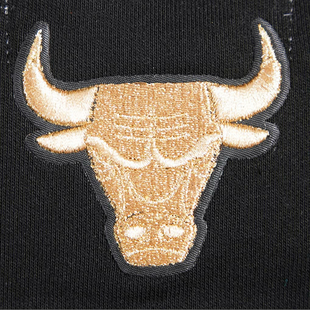 Chicago Bulls Pro Standard Women's Glam Cropped Pullover Sweatshirt - Black - NBA