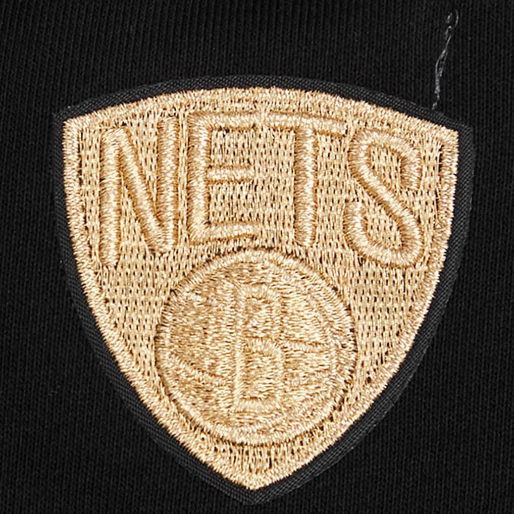 Brooklyn Nets Pro Standard Women's Glam Cropped Pullover Sweatshirt - Black - NBA