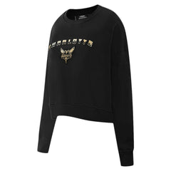 Charlotte Hornets Pro Standard Women's Glam Cropped Pullover Sweatshirt - Black - NBA