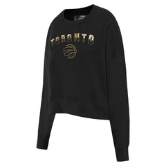 Toronto Raptors Pro Standard Women's Glam Cropped Pullover Sweatshirt - Black - NBA