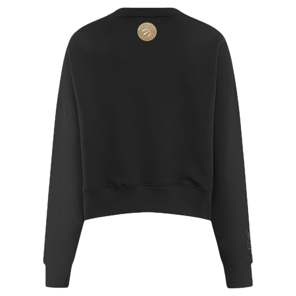 Toronto Raptors Pro Standard Women's Glam Cropped Pullover Sweatshirt - Black - NBA