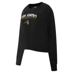 Orlando Magic Pro Standard Women's Glam Cropped Pullover Sweatshirt - Black - NBA