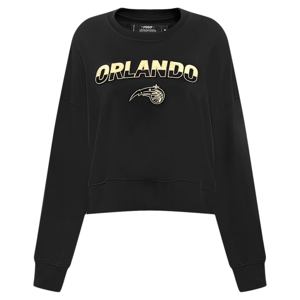 Orlando Magic Pro Standard Women's Glam Cropped Pullover Sweatshirt - Black - NBA