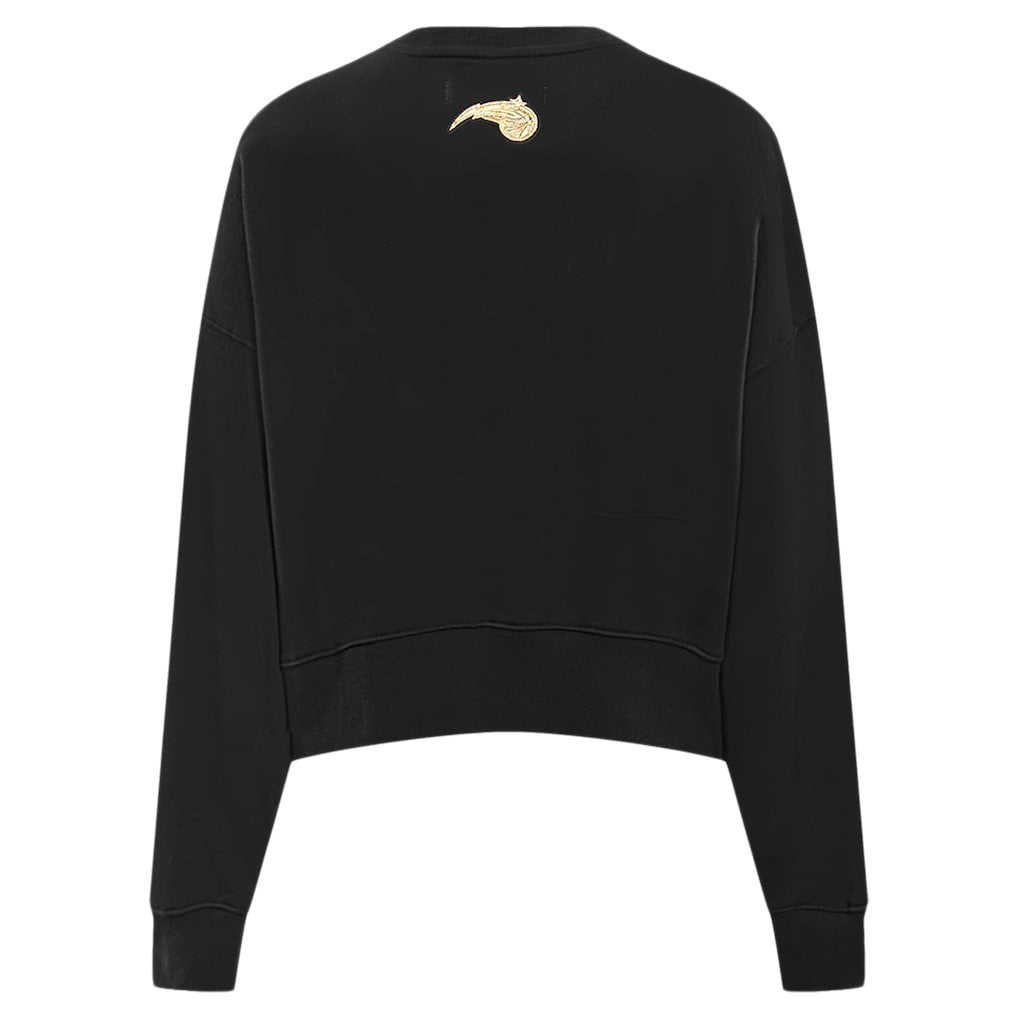 Orlando Magic Pro Standard Women's Glam Cropped Pullover Sweatshirt - Black - NBA