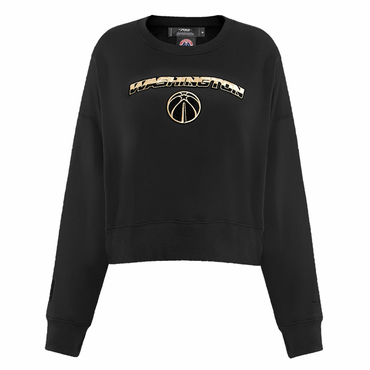 Washington Wizards Pro Standard Women's Glam Cropped Pullover Sweatshirt - Black - NBA