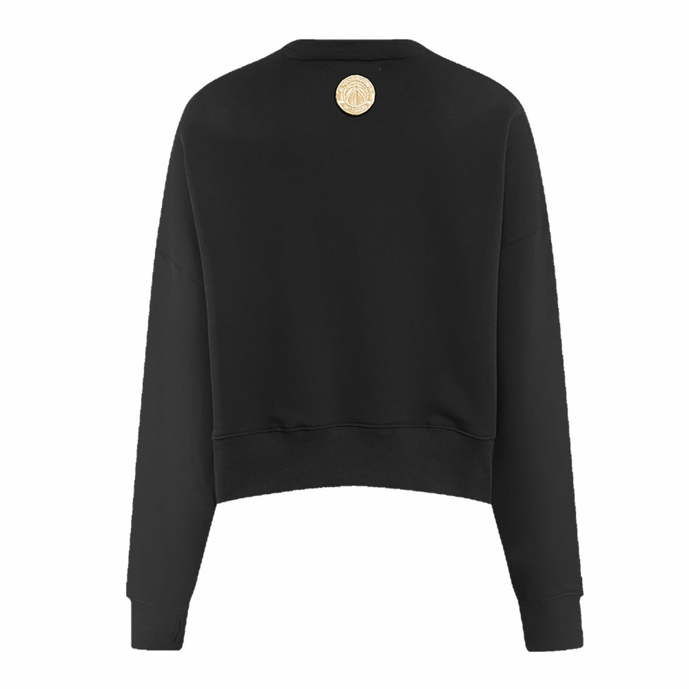 Washington Wizards Pro Standard Women's Glam Cropped Pullover Sweatshirt - Black - NBA