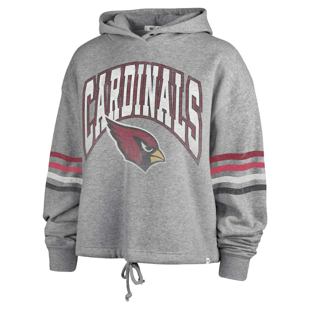 Arizona Cardinals '47 Women's Upland Bennett Pullover Hoodie Heather Gray | 47 brand