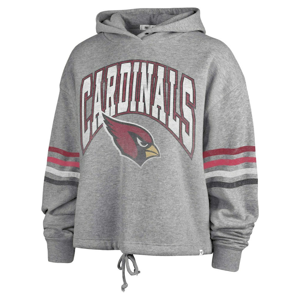 Arizona Cardinals '47 Women's Upland Bennett Pullover Hoodie Heather Gray | 47 brand