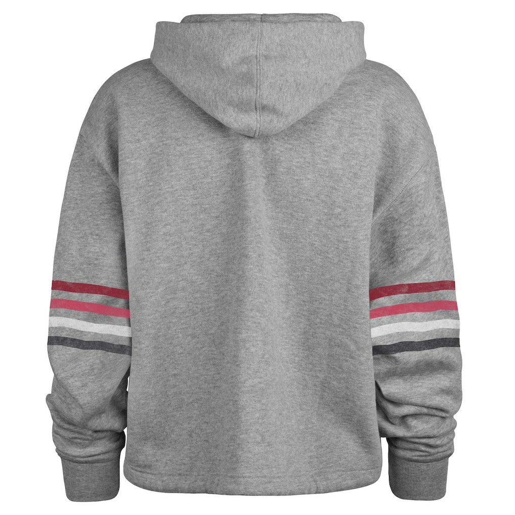 Arizona Cardinals '47 Women's Upland Bennett Pullover Hoodie Heather Gray | 47 brand