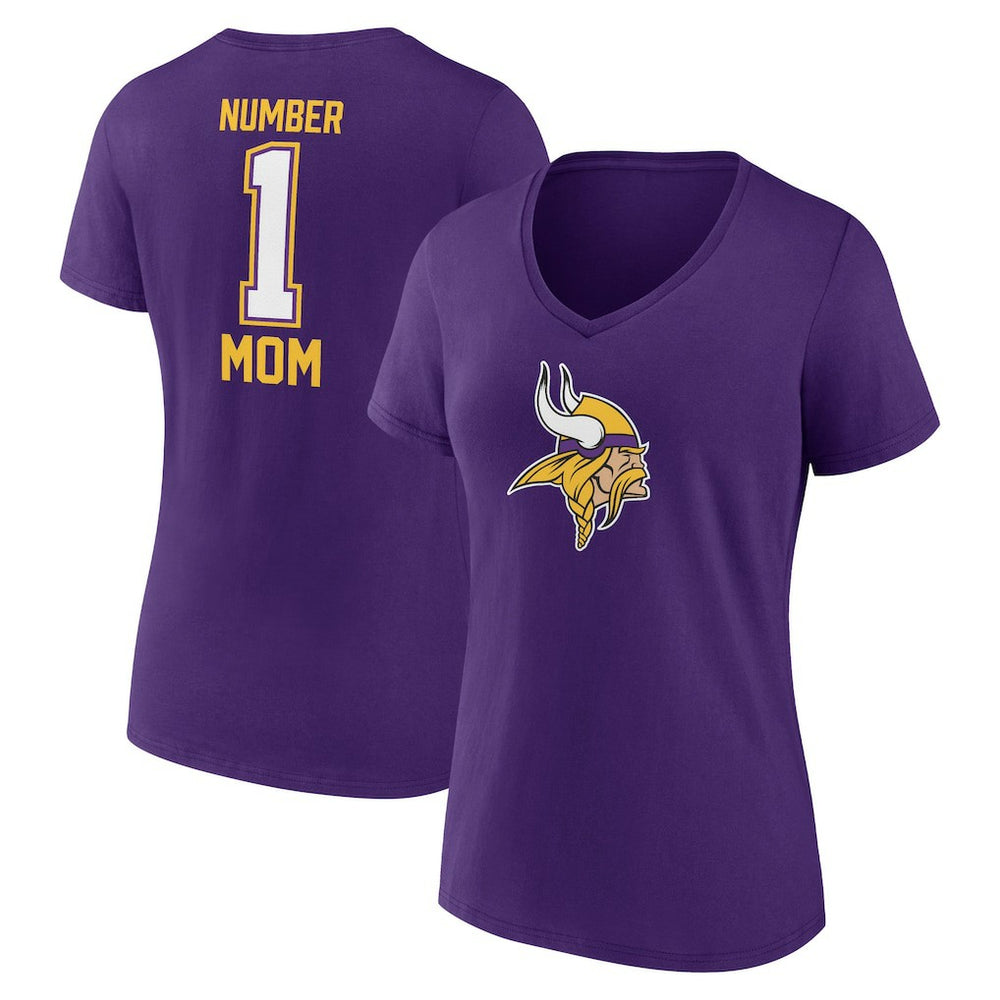 Minnesota Vikings Women's Mother's Day V-Neck T-Shirt Purple | Fanatics