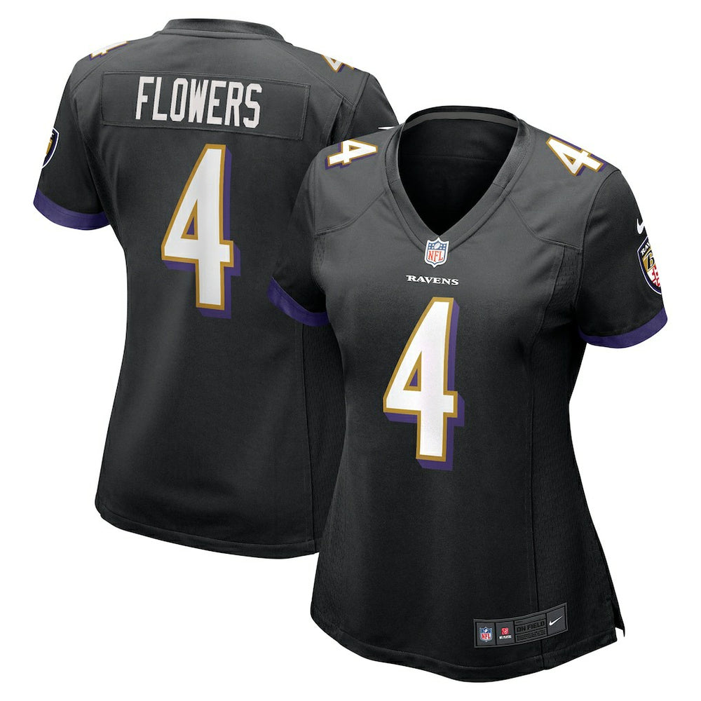 Zay Flowers Baltimore Ravens Women's Alternate Game Jersey Black | Nike for Sale