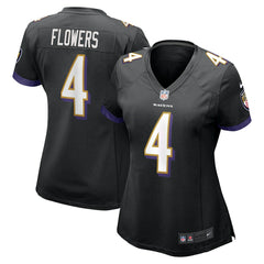 Zay Flowers Baltimore Ravens Women's Alternate Game Jersey Black | Nike for Sale