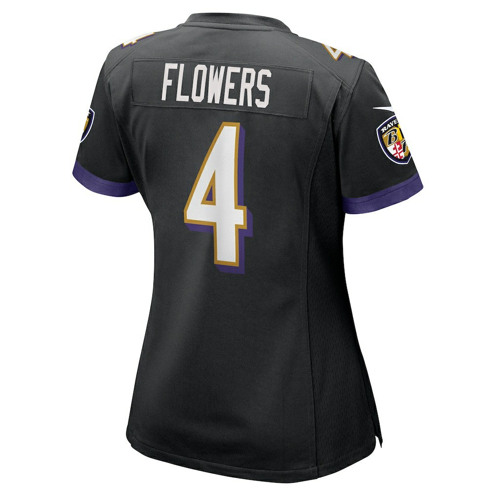 Zay Flowers Baltimore Ravens Women's Alternate Game Jersey Black | Nike for Sale