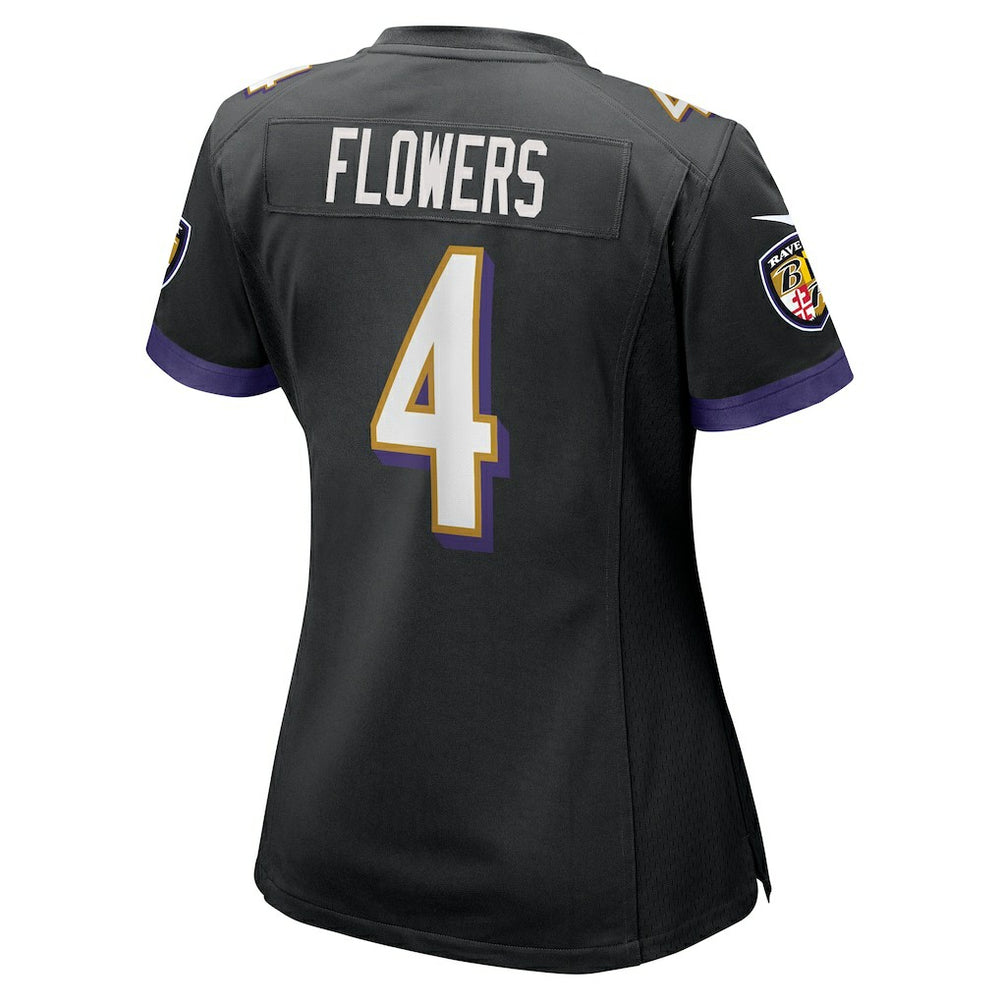 Zay Flowers Baltimore Ravens Women's Alternate Game Jersey Black | Nike for Sale