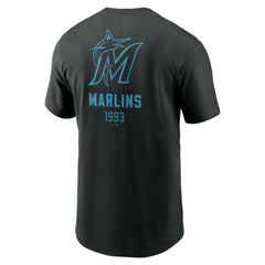 Miami Marlins Nike Large Logo Back Stack T-Shirt - MLB