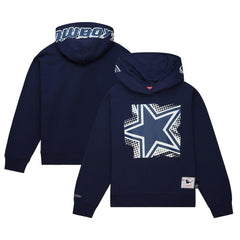 Dallas Cowboys Women's Gridiron Classics Big Face 7.0 Pullover Hoodie Navy | Mitchell & Ness