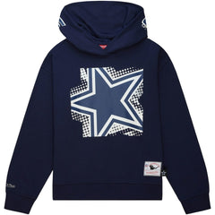Dallas Cowboys Women's Gridiron Classics Big Face 7.0 Pullover Hoodie Navy | Mitchell & Ness