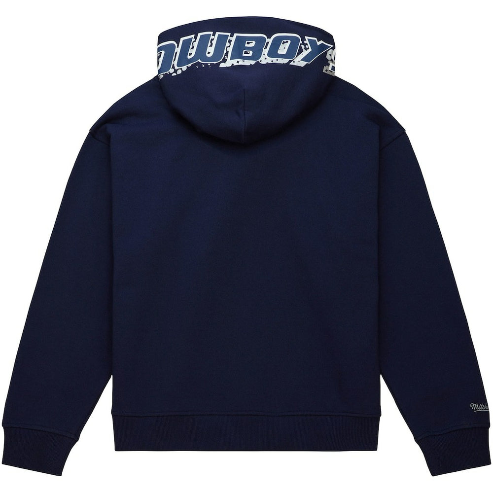 Dallas Cowboys Women's Gridiron Classics Big Face 7.0 Pullover Hoodie Navy | Mitchell & Ness