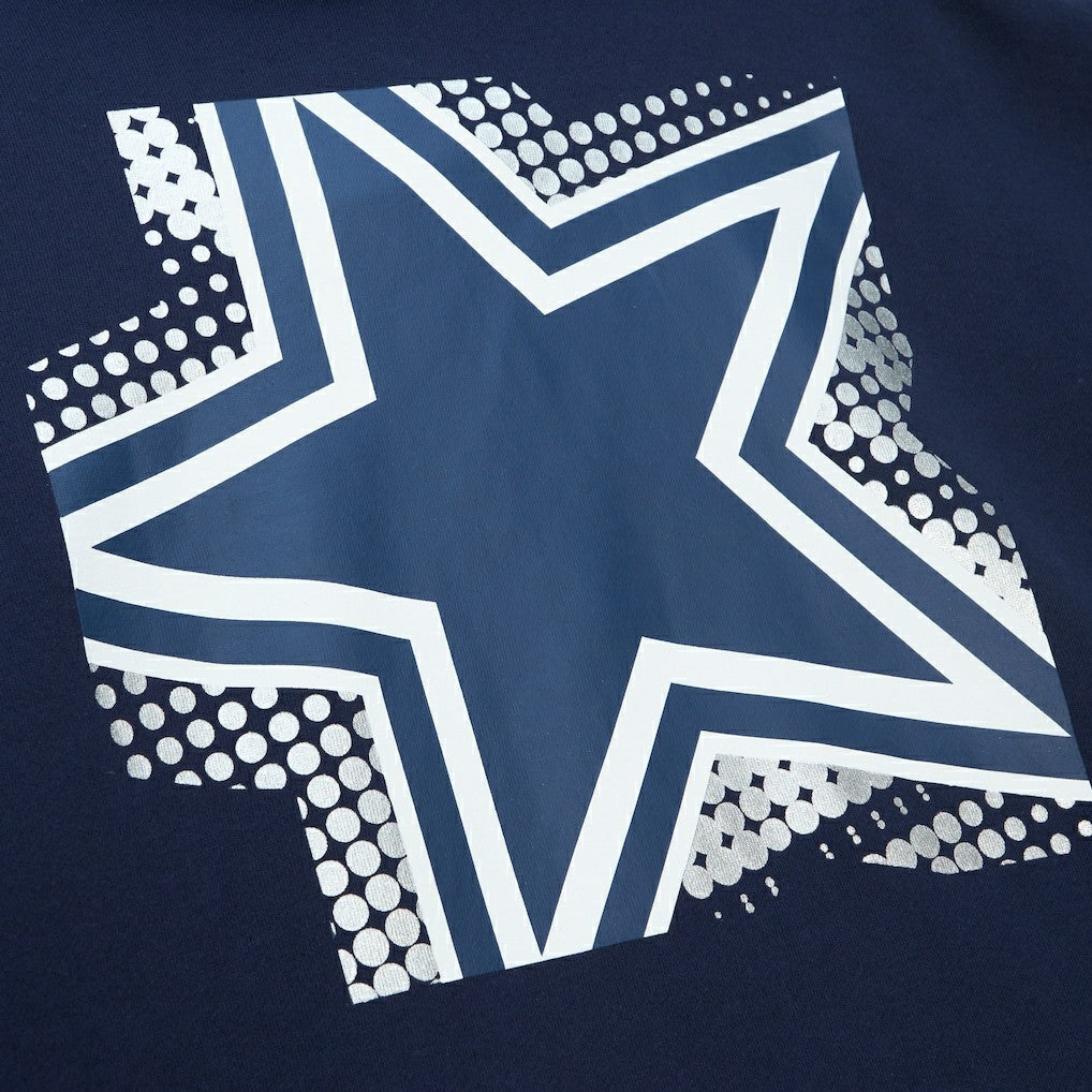 Dallas Cowboys Women's Gridiron Classics Big Face 7.0 Pullover Hoodie Navy | Mitchell & Ness