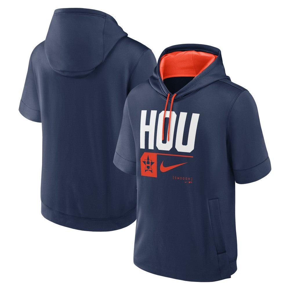 Houston Astros Nike Tri Code Lockup Short Sleeve Pullover Hoodie - MLB