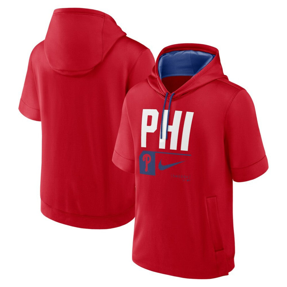 Philadelphia Phillies Nike Tri Code Lockup Short Sleeve Pullover Hoodie - MLB