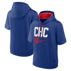 Chicago Cubs Nike Tri Code Lockup Short Sleeve Pullover Hoodie - MLB