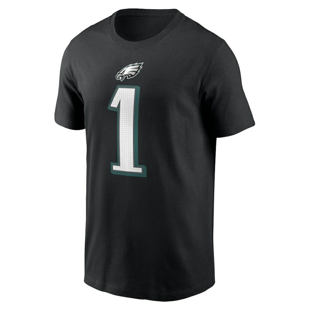 Jalen Hurts Philadelphia Eagles Player Name & Number T-Shirt Black | Nike for Sale