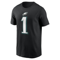 Jalen Hurts Philadelphia Eagles Player Name & Number T-Shirt Black | Nike for Sale