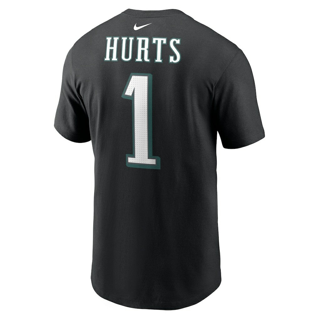 Jalen Hurts Philadelphia Eagles Player Name & Number T-Shirt Black | Nike for Sale